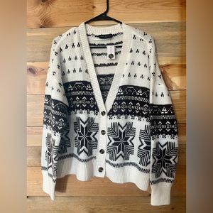 NWT Lane Bryant fair isle button down cardigan sweater 14/16
